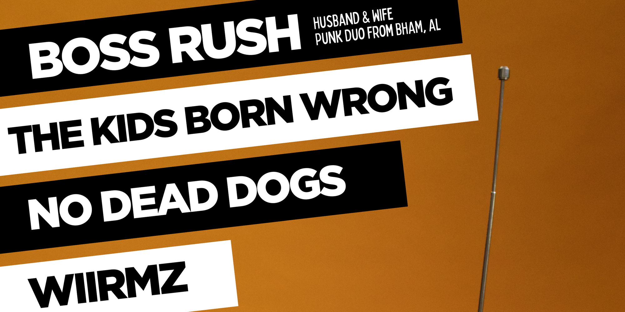 The Kids Born Wrong, Boss Rush, Wiirmz, and No Dead Dogs at Mag Bar promotional image