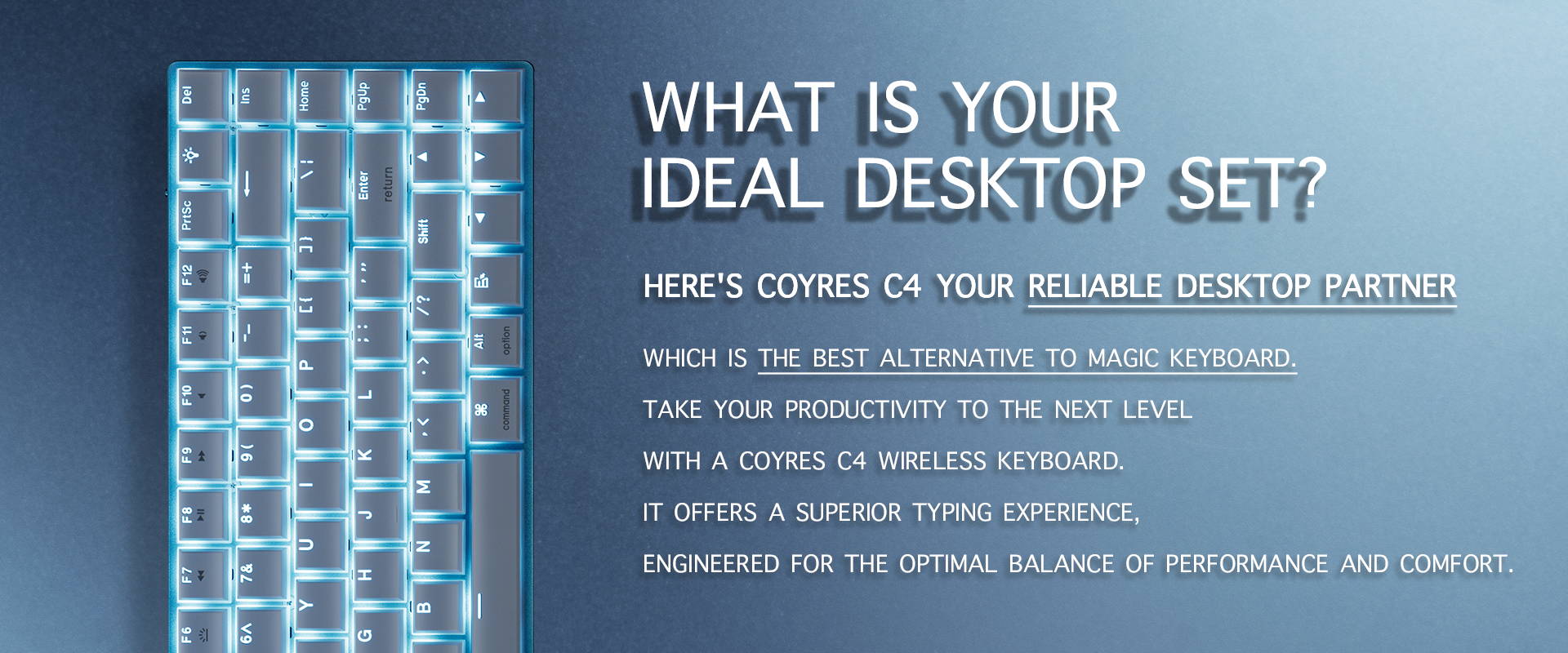 Coyres C4 mechanical keyboard - what is your ideal desktop set? Coyres C4