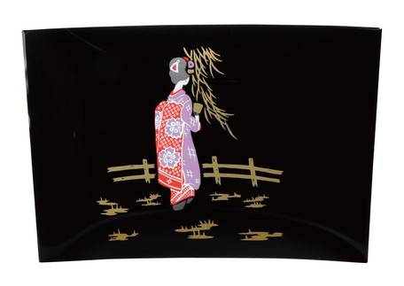 maki-e geisha design stainless steel tumbler