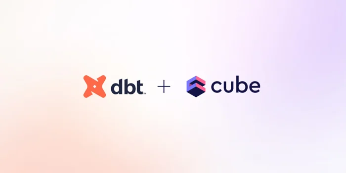 Cover of the 'Introducing dbt integration with Cube' blog post