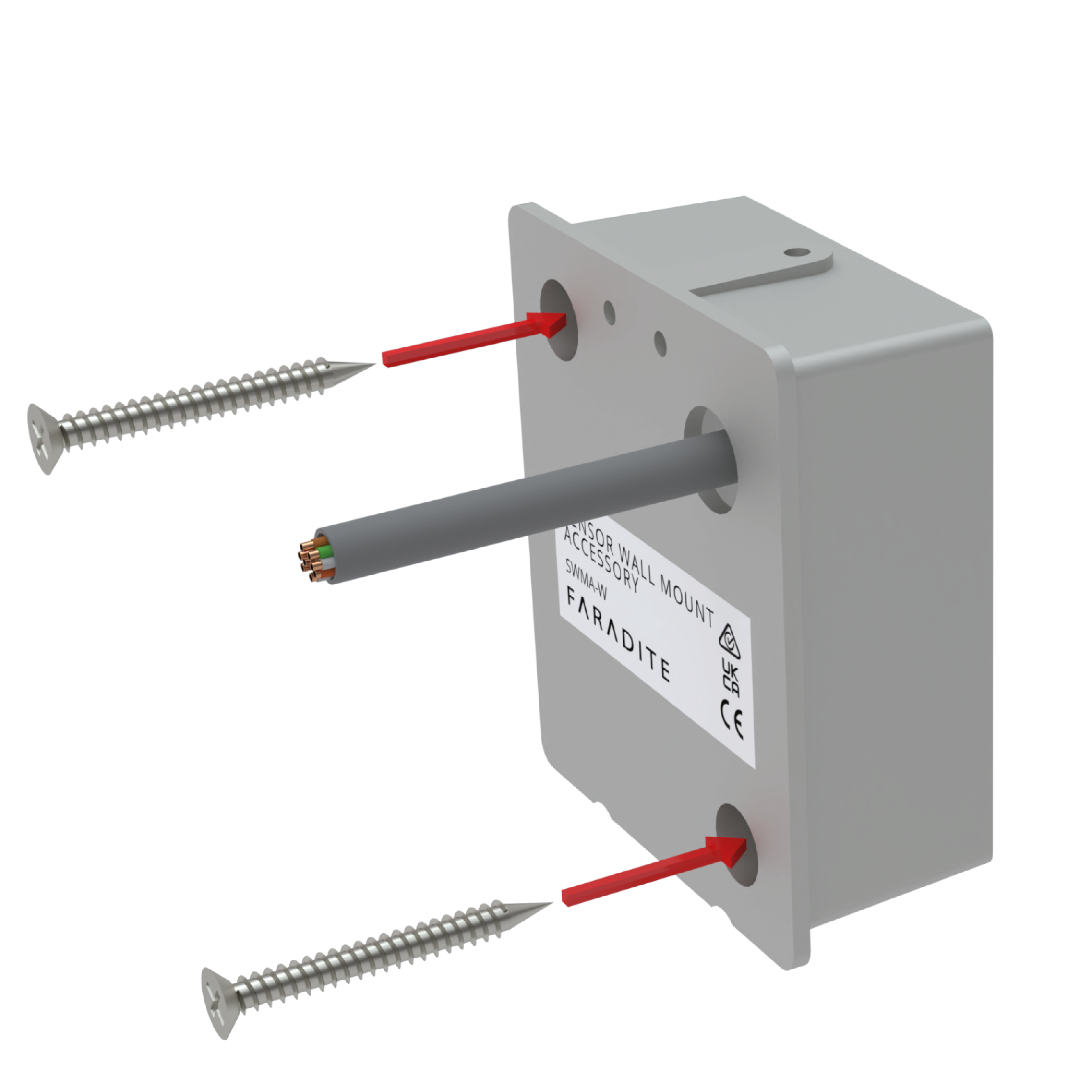 Black Faradite Motion Sensor 360 Volt Free dry contact push fit terminals