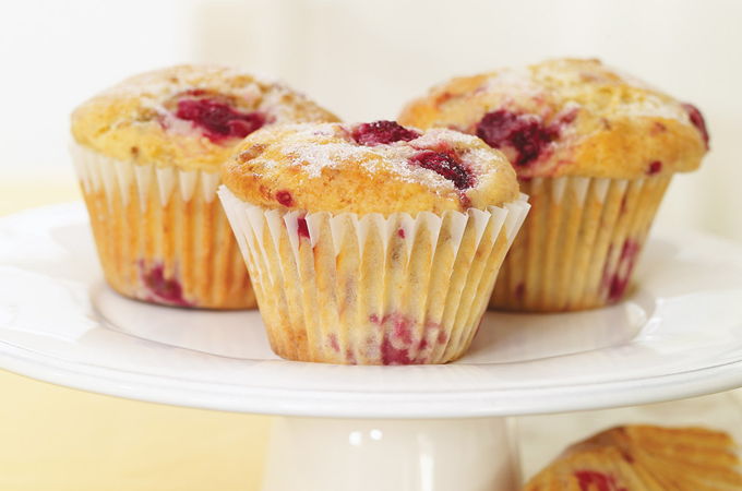 Muffins aux framboises et au kéfir