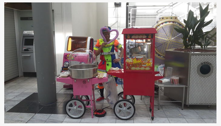clown lucy popcorn maschine