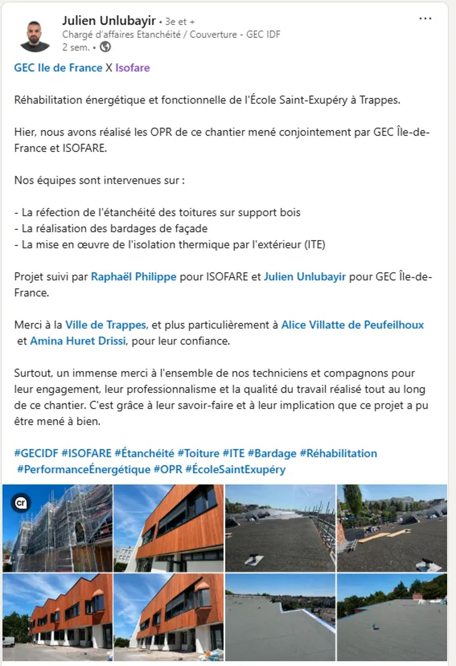Ravalement et ITE pour l’école Saint-Exupéry