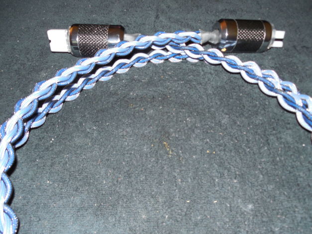 2 Meter  Silver/Rhodium Power cord Custom made silver/r...