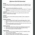 Mushroom Kit Instructions