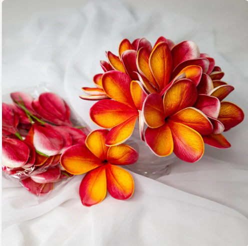 Tropical Frangipani Flowerhead (6 Pack) - Realistic Artificial Flowers - Image 3