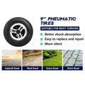 Experience the smoothness of a ride like never before with pneumatic tires! Our tires are designed to provide you with a more comfortable and enjoyable journey, no matter the terrain.