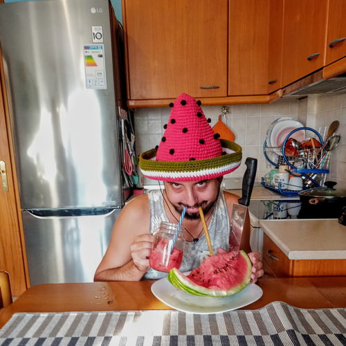 Watermelon sombrero for Halloween