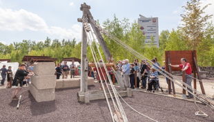 römerbergwerk antiker baukran pentaspastos
