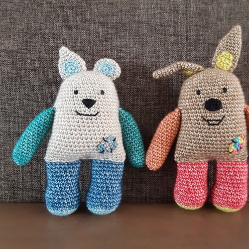 Knuffels Cosy en Happy (2 patronen in 1), Amigurumi
