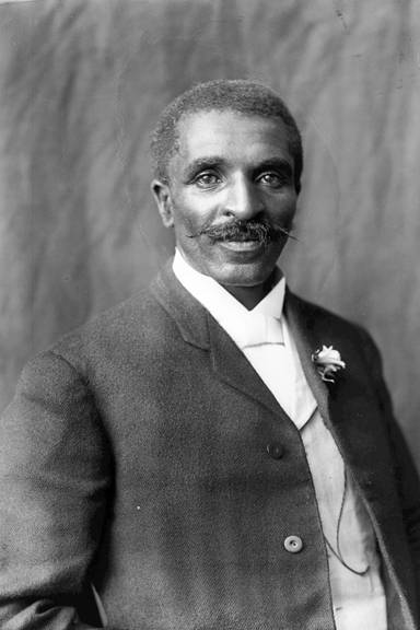 A portrait of George Washington Carver, an important icon in black history