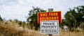 Bike park boundary trail sign