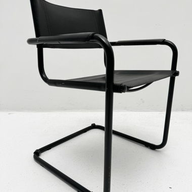 Schwarzer Frieschwinger-Stuhl von Mart Stam