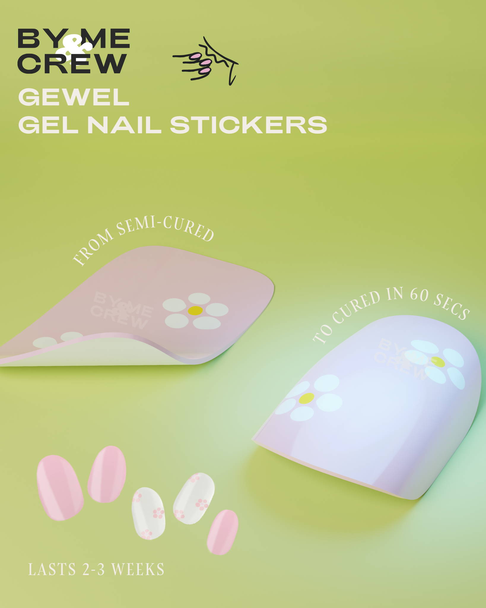 Gewel By Me & Crew Gel Nail Stickers