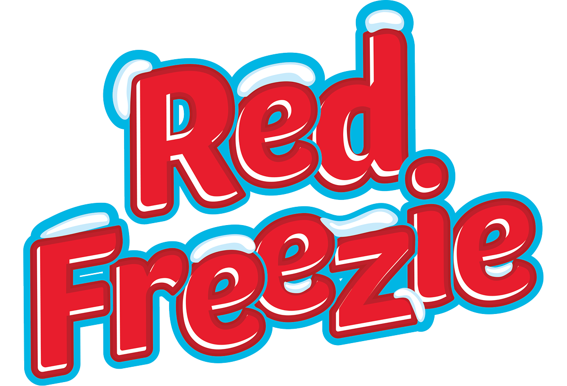 blue freezie flavour text graphic