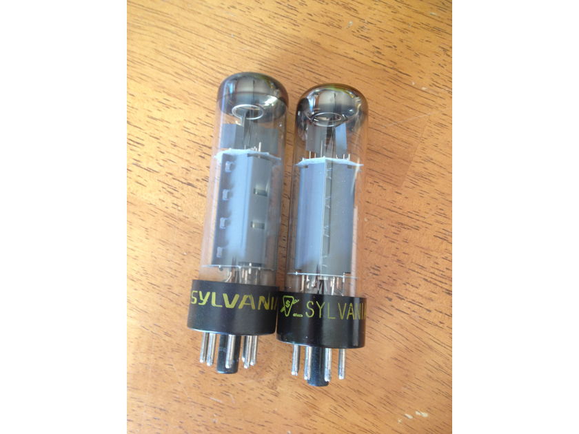 BRIMAR made in UK EL34 / 6CA7 halo getter matched tube pair NOS