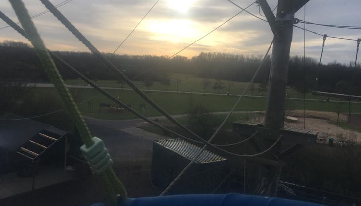 querfeldein hochseilgarten sonne und wolken