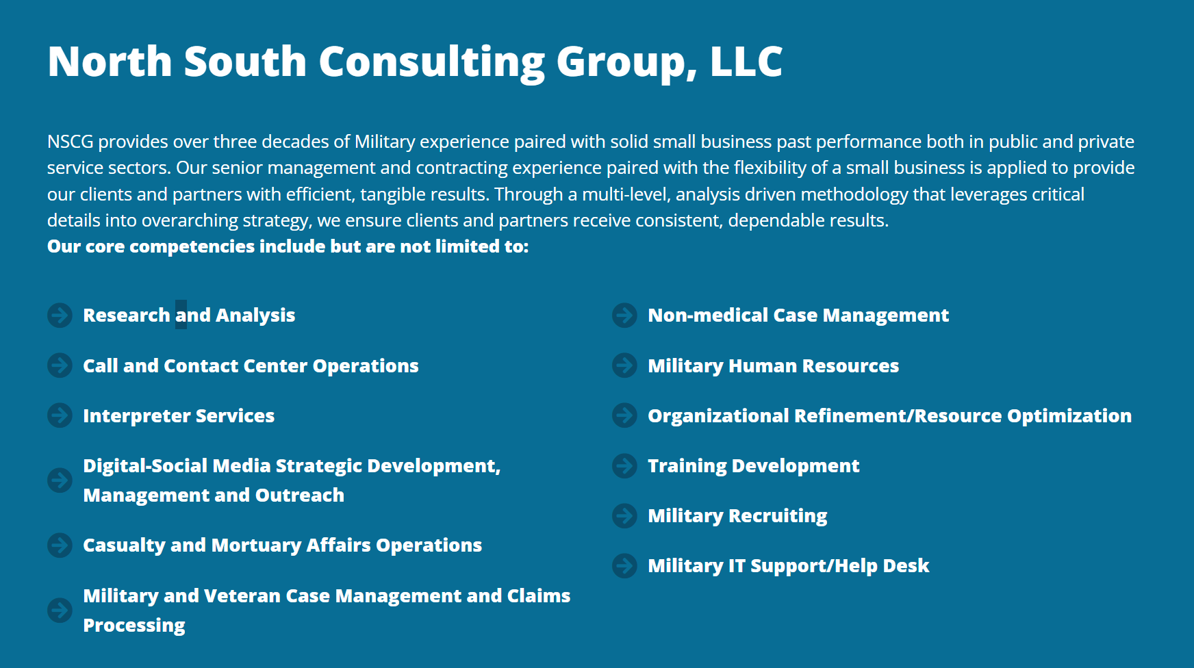 North South Consulting Group product / service