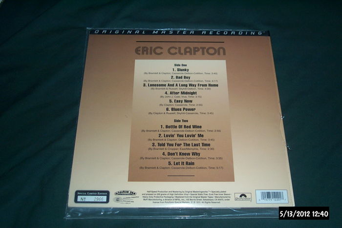 Eric Clapton - Eric Clapton MFSL audiophile lp nm