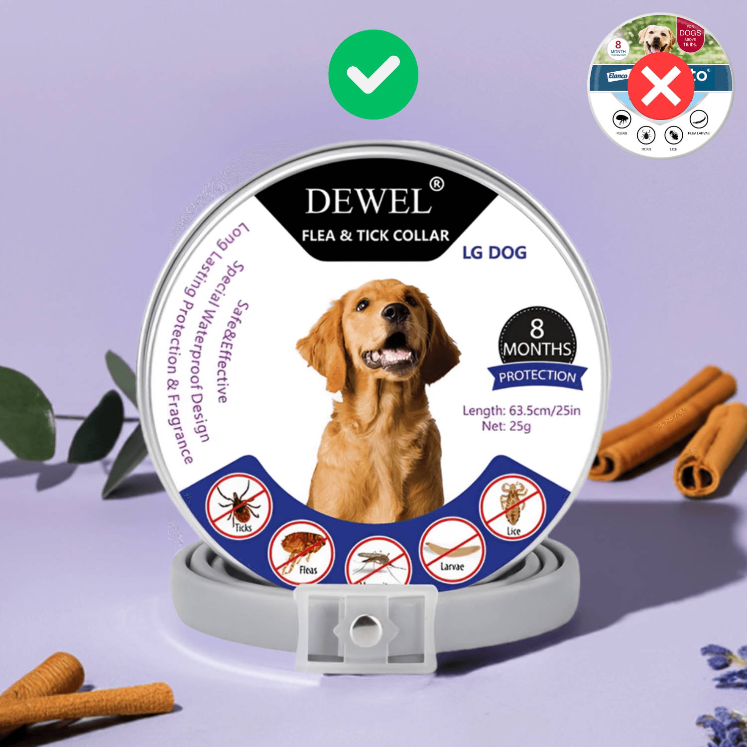 Flea Tick Prevention Collar for Dogs — DEWEL™