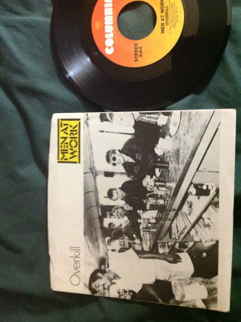 Men At  Work - Overkill Epic Records 45 Single With Pic...