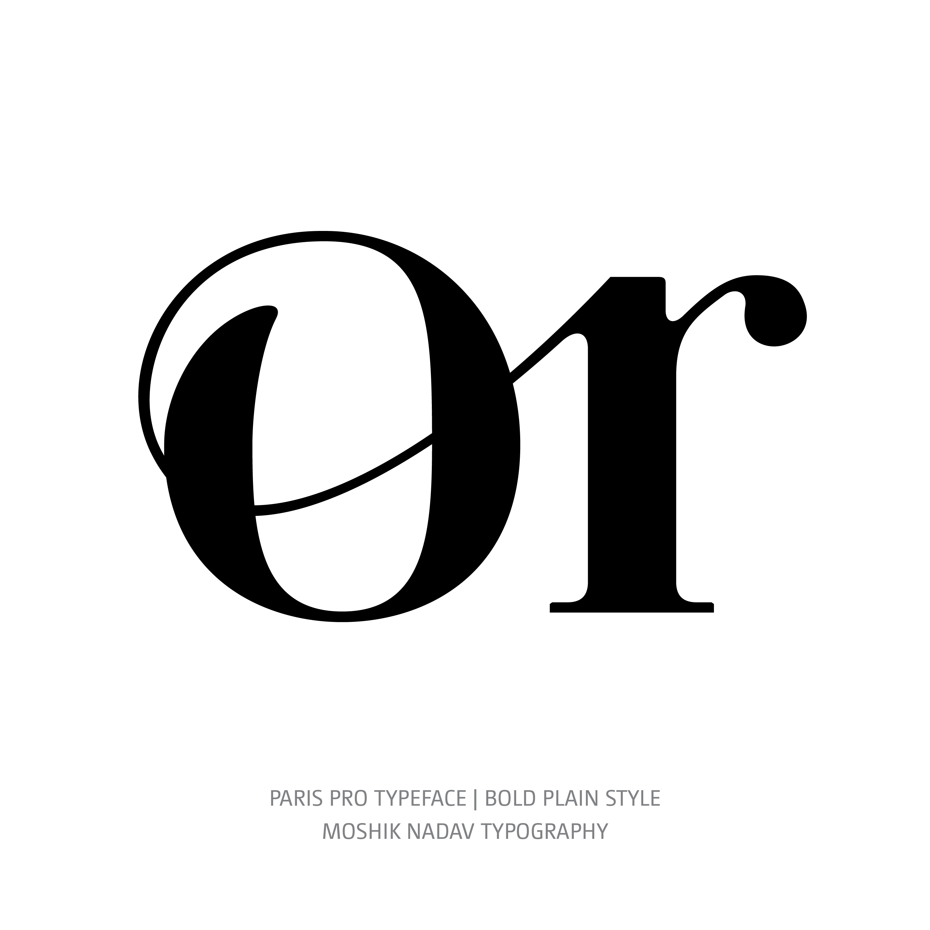 Paris Pro Typeface Bold or alt ligature