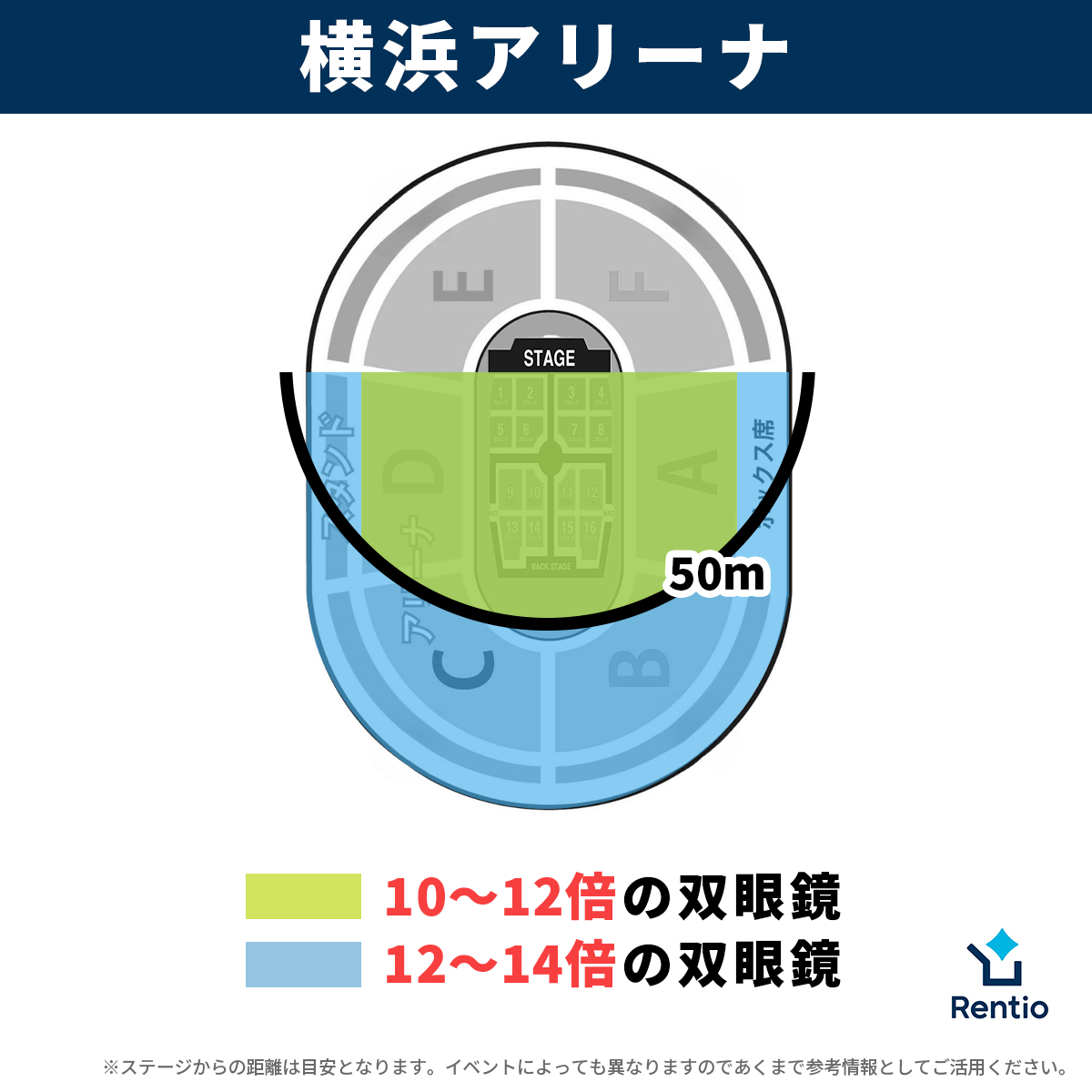 横浜アリーナの座席ごとのおすすめ倍率