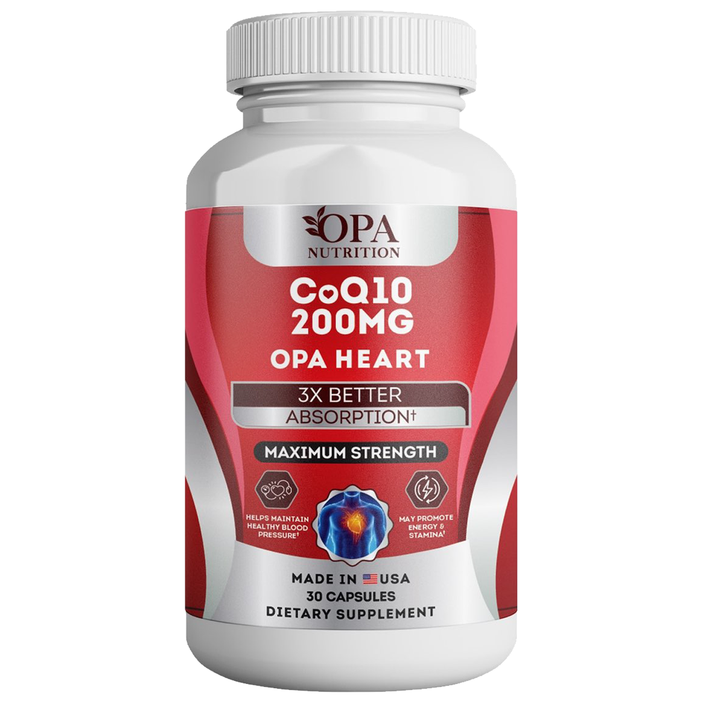 Coenzyme CoQ10 200mg High Absorption Capsules - 30 Ct