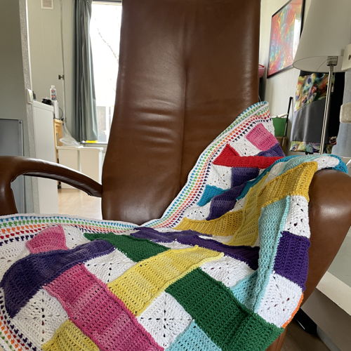 Pattern: Crocheted woven blanket
