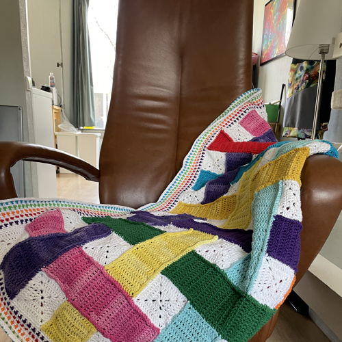 Pattern: Crocheted woven blanket