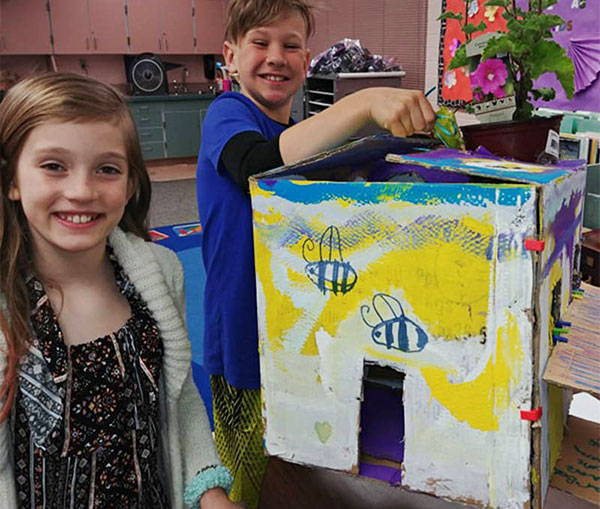 3ducks design team from Renton Washington designed a bee habitat