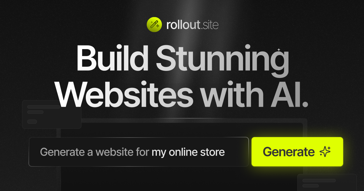 Rollout AI - AI Landing Page Builder & Website Builder [FREE]