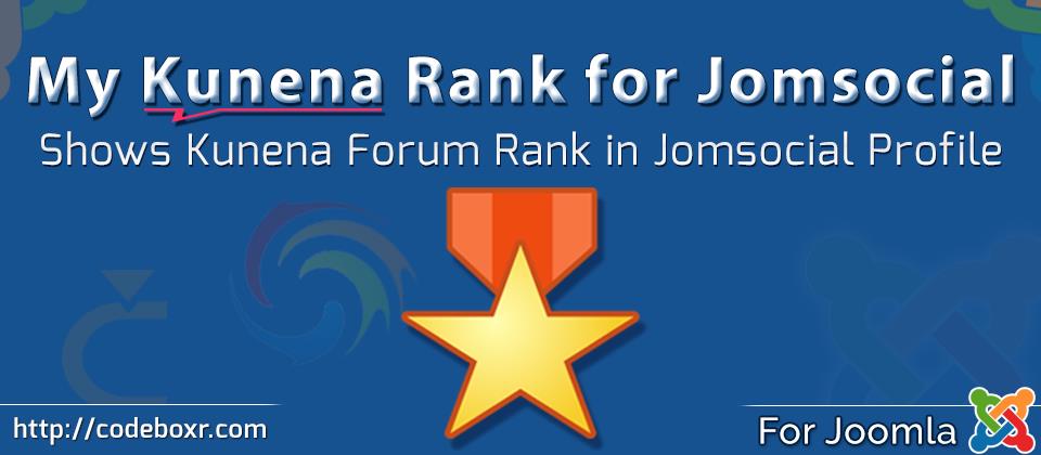 My Kunena Rank for Jomsocial - рейтинг для популярного компонента форума