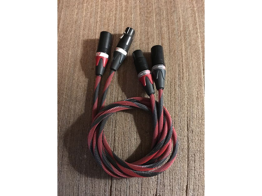 AudioQuest Red River XLR Interconnects 1 meter long