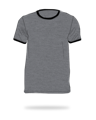 Sports gray body + black bands 100% cotton ringer shirts SJ Clothing Manila Philippines