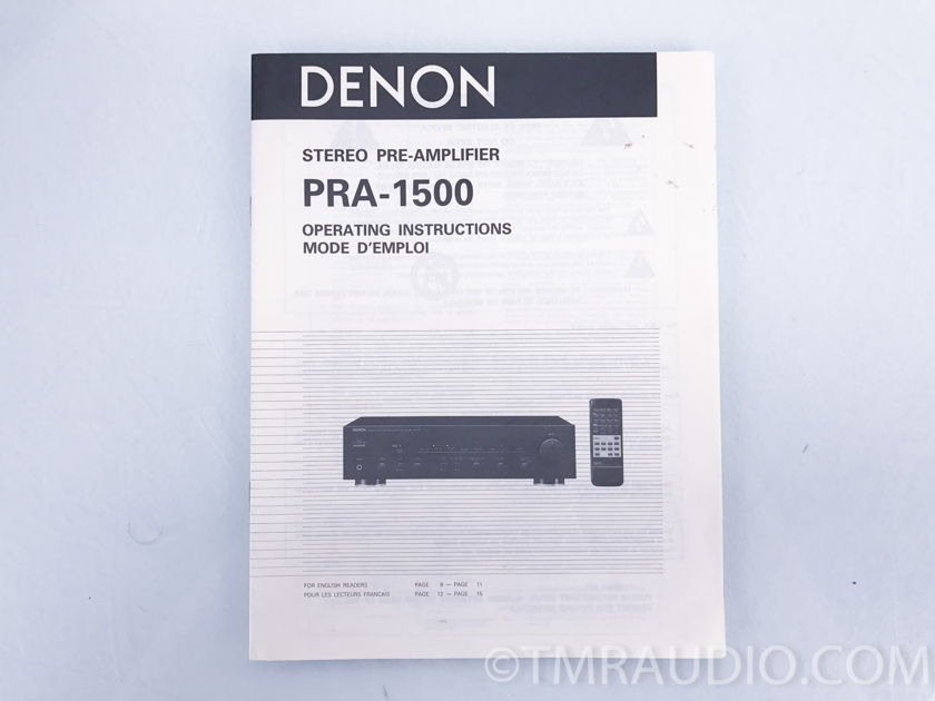 Denon  PRA-1500 Stereo Preamplifier (NO REMOTE) (3148)