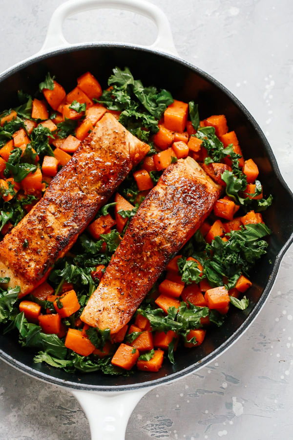 Photo of ALL NEW Premium Bourbon Maple Glazed Salmon with Roasted Veggies