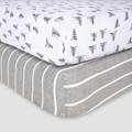 Burt's Bees Baby Fitted Crib Sheets, 2 Pack