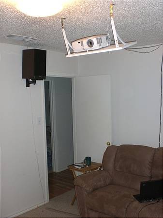 Home-made projector shelf :P