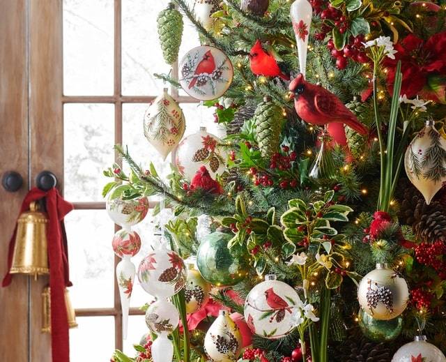 Raz Imports Wooden Sleigh With Winter Natural Arrangement and Pinecone Christmas Home Decor