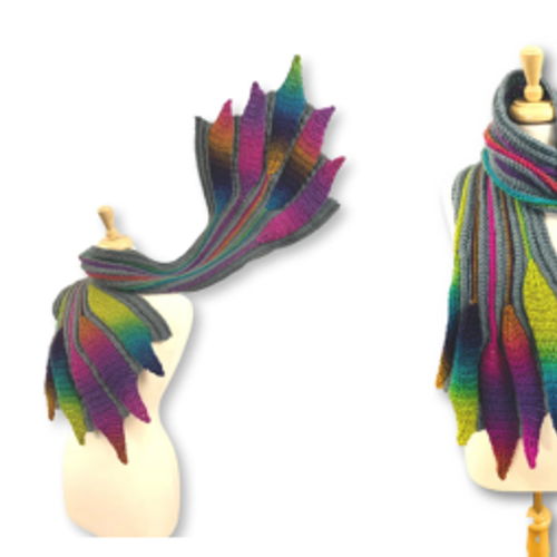 Embossed Phoenix Scarf Pattern PDF