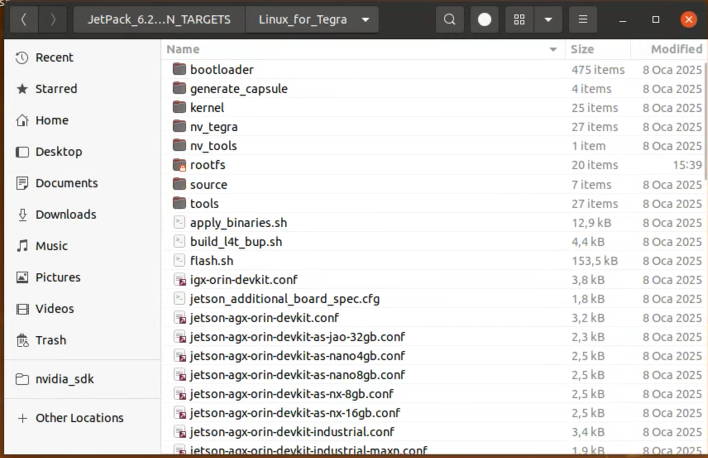 Inside of the Linux_for_Tegra folder