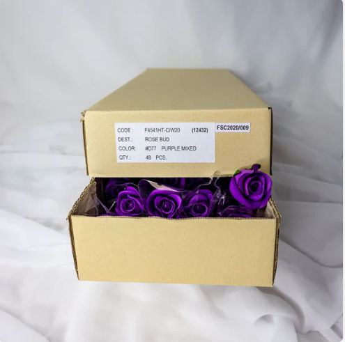 Purple Velveteen Bud - Realistic Artificial Flowers
