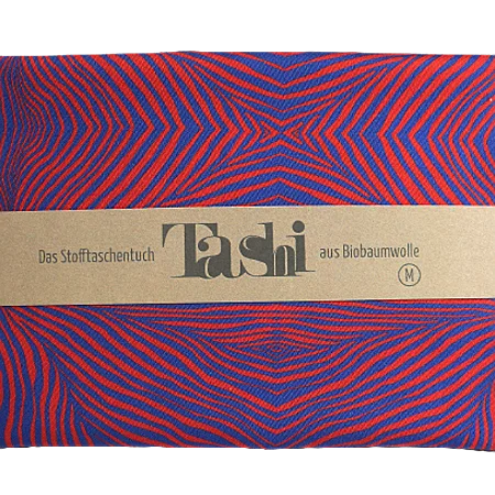 TASHI - bewegte Streifen Rot/Blau - M
