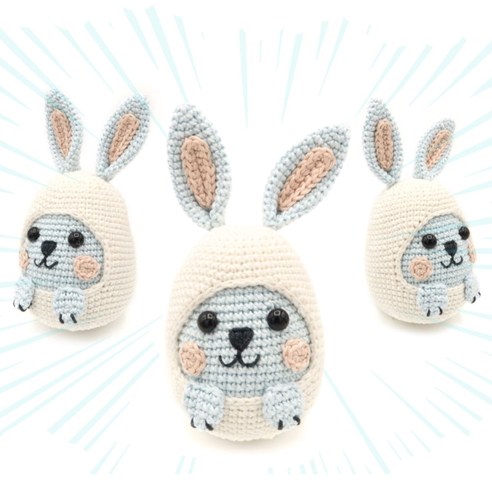 Easter Bunny in Egg, Crochet Pattern, Amigurumi
