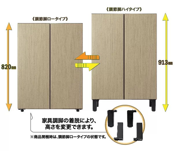 脚の着脱