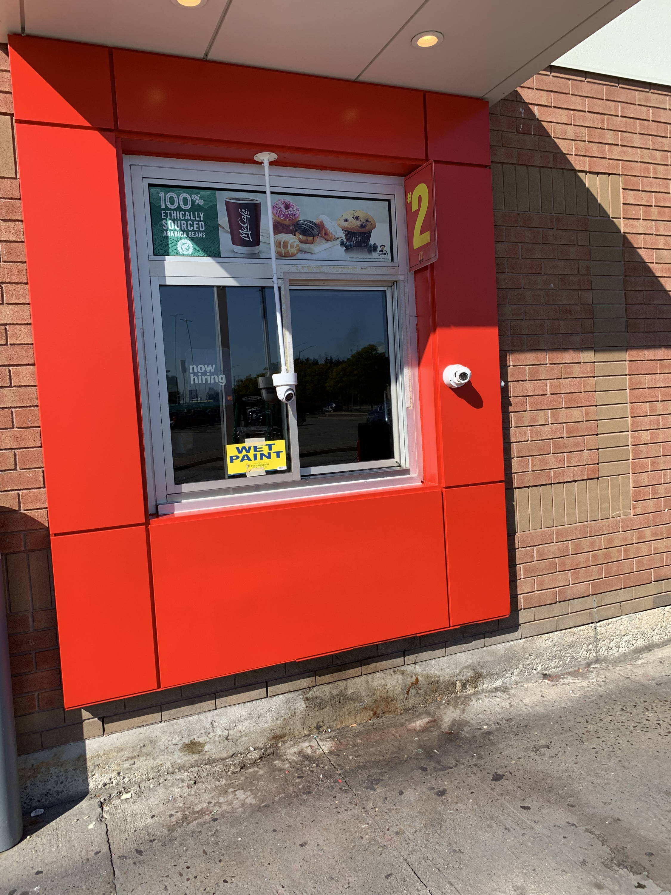 McDonald's drive-thru painted