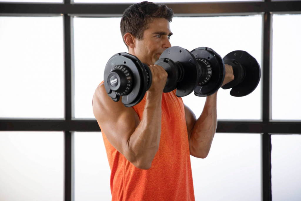 Adjustable Dumbbells in Use