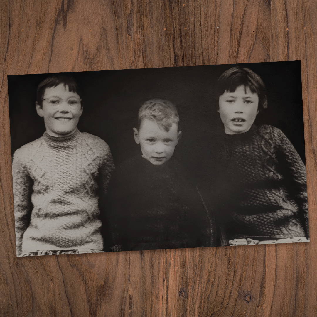 Old photograph of Margaret with her siblings as children.